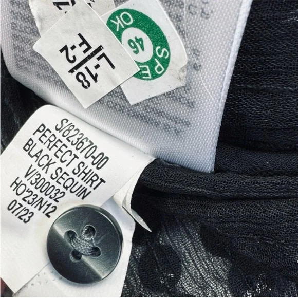 GAP black semi sheer sequin shirt XXL NWT - Picture 13 of 13